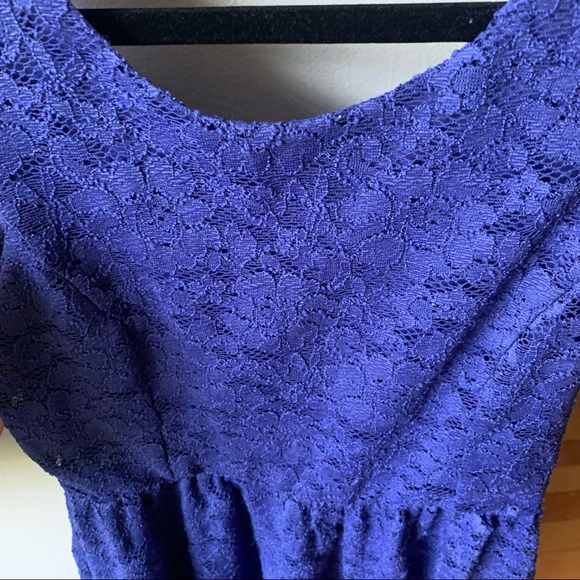 Lush | Blue Lace Dress - Picture 3 of 8